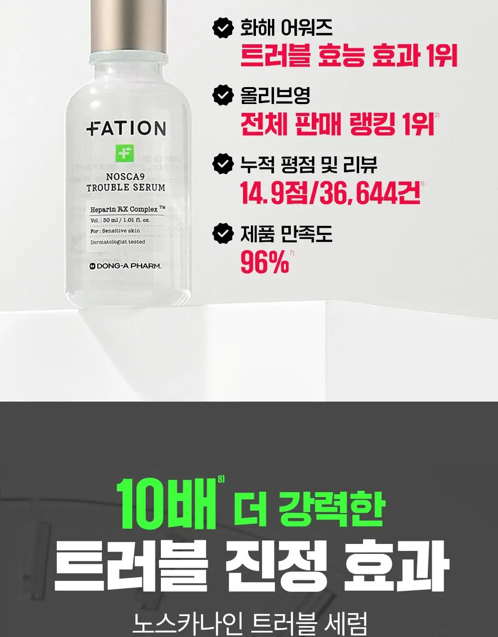 [대용량] 파티온 노스카나인 트러블 세럼 50ml 리필 기획(+리필40ml+크림10ml) 상세페이지 10